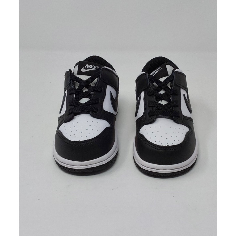 Nike Dunk Low Panda TD Toddler 7C Black White Sneakers CW1589-100 w/ Box - Picture 3 of 7